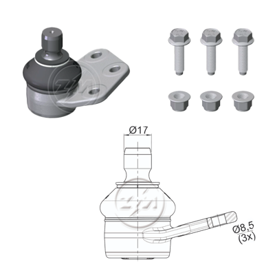 ROTULA FIAT IDEA 07-16 PALIO WEEKEND 09-20 STRADA 09-20 IC:Ø17 0 DM:Ø8 5 ETC:33N.M INFERIOR DER