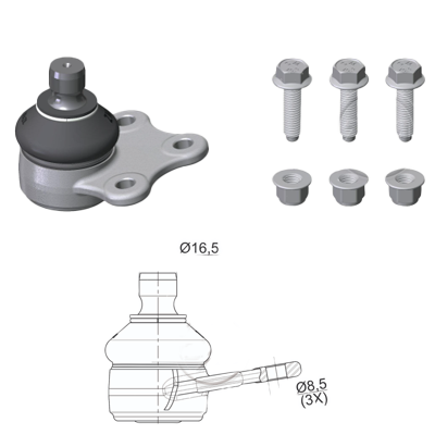 ROTULA DIRECCION FORD ECOSPORT 4X2 4X4 03 12 FIESTA V 03 14 MAZDA 2 DY 03 07 DIRECCION HIDRAULICA