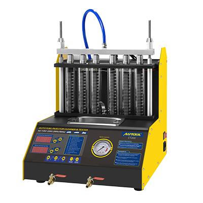 CT200 AUTOOL | LIMPIADOR Y PROBADOR DE INYECTORES DE 6 PROBETAS CON TINA DE ULTRASONIDO | BANCO DE PRUEBA