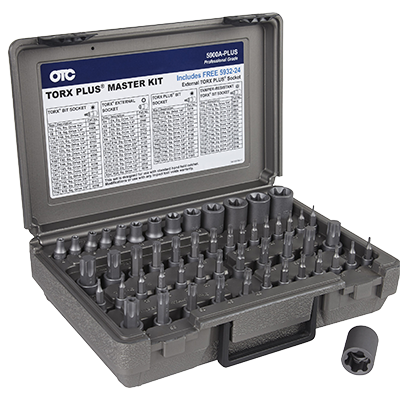 JUEGO MASTER COPAS TORX. ESTUCHE PLASTICO TERMO FORMADO CON 51 COPAS CUADRANTE DE 1 4" 3 8" Y 1 2" COPAS TORX MACHO HEMBRA