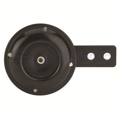 [12GB1001] PITO UNIVERSAL NEGRO 12V 105DB 70MM /BLISTER. SOPORTE LARGO MOTOCICLETA