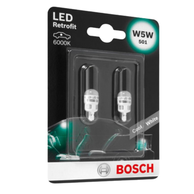 BOMBILLO MINIATURA 158 W2.1X95D 12V LUZ TABLERO INTERIOR MATRICULA (LED) 6000K PRECIO X BLISTER