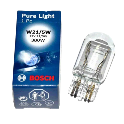 BOMBILLO INCANDESCENTE 7443 PURE  LIGHT P21/5W W3X16Q 12V  T6.5  X UNIDAD EMPAQUE CAJA X 10