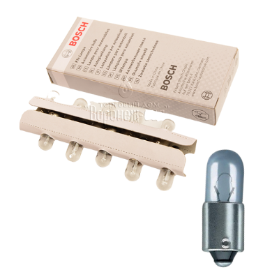 BOMBILLO MINIATURA 53 BA9S T4W 12V 4W LUZ TABLERO STD CAJA X 10 1987302817 2662 GL0069