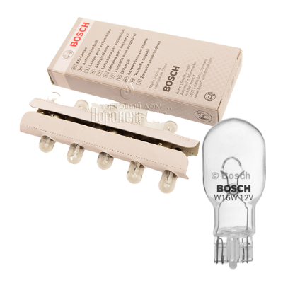 BOMBILLO MINIATURA T-15 W16W 12V 16W TABLERO STD CAJA X 10 UND 1987302821 921 921 GL921 12067