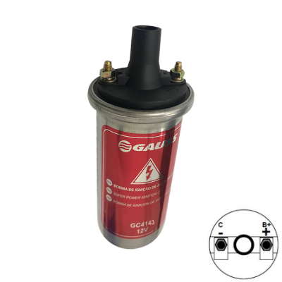 [29GC4143] BOBINA ENCENDIDO ELECTRONICO TIPO BOTELLA  ROJA  UNIVERSAL 12V 2P GC4143  GC4177  9220081067