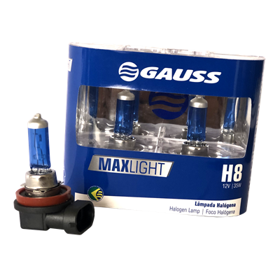 BOMBILLO HALOGENO H8 PGJ19-1 12V 35W FARO MAXLIGHT 110% MAS LUZ 5000K PREMIUM DUOPACK 64212CBA