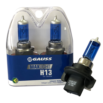 BOMBILLO HALOGENO H13 P26.4T 12V 55/60W FARO MAXLIGHT 110% MAS LUZ 5000K PREMIUM DUOPACK