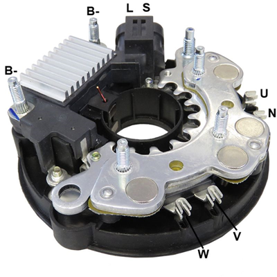 [07GA3000] CONJUNTO REG+RECT NISSAN PATHFINDER 80AMP 8X35A 6X10MMTIPO HITACHI