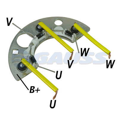 [07GA1006] RECTIFICADOR WAPSA TRACTORES 65AMP 6X35A(GA001 GA011 GA058) TIPO BOSCH