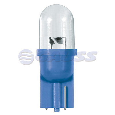 BOMBILLO MINIATURA 158 W2.1X9.5D 12V LUZ TABLERO INTERIOR MATRICULA BASE AZUL MAXLIGHT 6000MCD STD BLISTER X 2 MOTOCICLETA