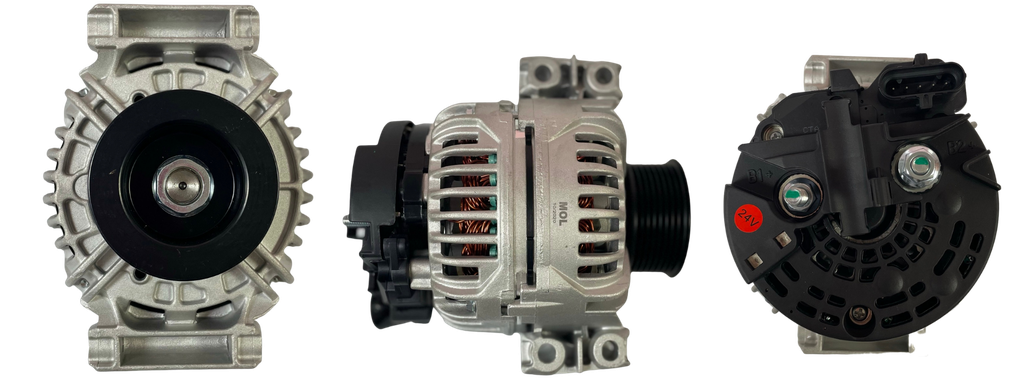 [310124-555-008] ALTERNADOR SCANIA BUSES Y CAMIONES TRANSPORTE MASIVO 24V 90AMP BASE SUPERIOR E INFERIOR CON 2 HUECOS P: 8PK T:BOSCH V:INT(GA298)