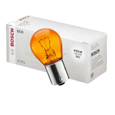 BOMBILLO MINIATURA 1141 BZ15D PY21W 12V 21/4W DIRECCIONAL PIN DIAGONAL STD CAJA X 10 1987302812 7225 1056 12594