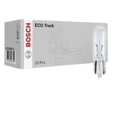 BOMBILLO MINIATURA T-5 W2X4.6D W2W 12V 1.2W TABLERO STD CAJA X 10 UND 2721 12516