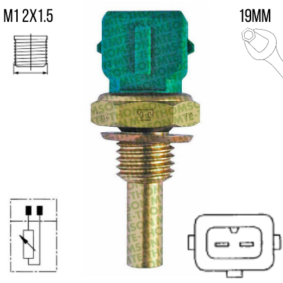 SENSOR TEMPERATURA REFRIGERANTE (ECT) CHERRY TIGGO PEUGEOT 206 307 306