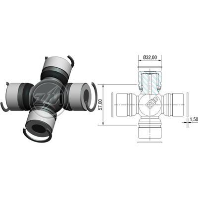 [543500201] CRUCETA CARDAN TOYOTA MV