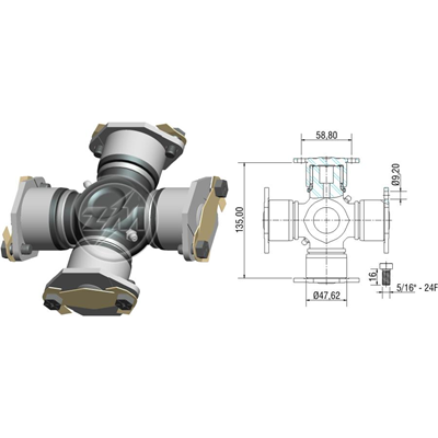 CRUCETA CARDAN P-900 ADAPTACION