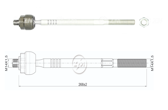 AXIAL DIRECCION FIAT IDEA 1.6  2007-2012 PALIO 1.4 1.6 2006-2016 SIENA 1.4 1.6 2001-2008 STRADA 1.4 2011-2019 TEMPRA 1.6 1992-2000