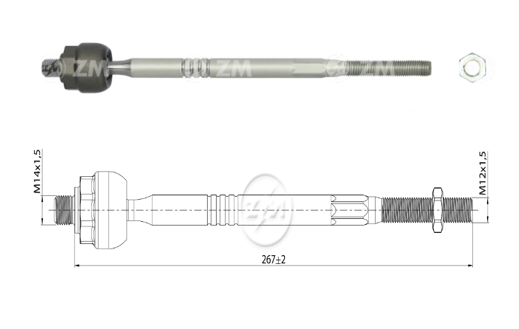 AXIAL DIRECCION FIAT TEMPRA 1990-1998 TIPO 1987-1993