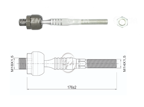 [51ZM-17011641] TERMINAL AXIAL HONDA CIVIC 06-11 