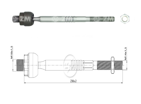 [51ZM-17011643] TERMINAL AXIAL HONDA FIT 08-12 