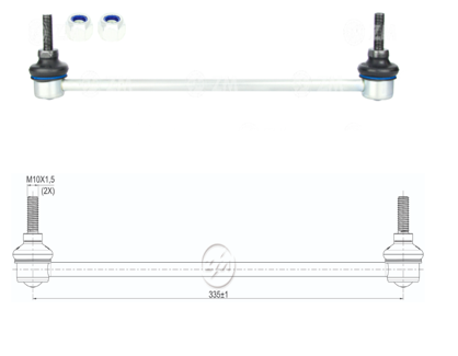 BIELETA BARRA ESTAB. DEL PEUGEOT 206 CITROEN C3-DS3