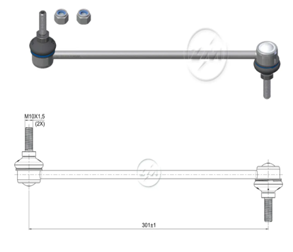 BIELETA BARRA ESTAB. DEL PEUGEOT 306 