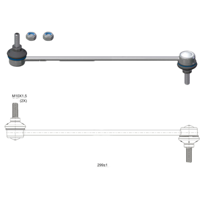 [51ZM-37011456] BIELETA BARRA ESTAB. DEL FORD FOCUS II III 04 12 MAZDA 3 BK 03 09 BL 08 14 VOLVO C30 06 12 S40 II 04 12 XC70 II