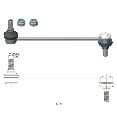 [51ZM-37011564] BIELETA BARRA ESTAB. DEL IZQ FORD RANGER 13 16