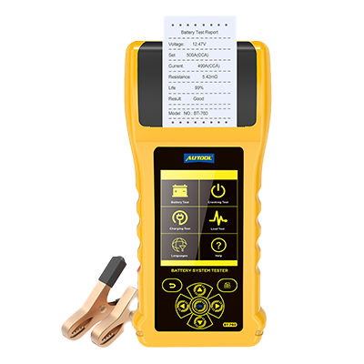 ANALIZADOR DE PROBADOR DE BATERIAS Y SISTEMA ELECTRICO REALIZA PRUEBAS DE ARRANQUE Y CARGA CON IMPRESORA INCORPORADA