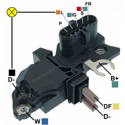 [07GA300] REGULADOR SCANIA 113 24 AA BOTON 5 P-L-IG-S-FR TIPO BOSCH (GA1423) F00M145300 F00M144106 F00M144124 F00M145294
