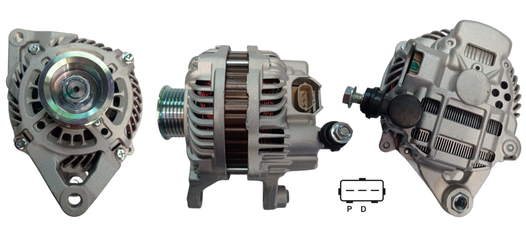 [30A2TG1391] ALTERNADOR MAZDA 2 1.3 1.5 2007 MAZDA 3 1.6 2009 12V 90AMP 3PINES PD 6PK T:MITSUBISHI V:INT