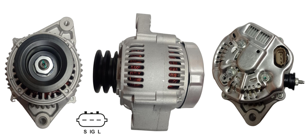 [3027060-66070] ALTERNADOR TOYOTA LAND CRUISER 3.5L 4.2L 12V 80AMP TIPO NIPPONDENSO POLEA DOBLE EN V