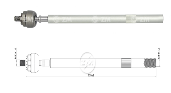 [51ZM-17013051] TERMINAL AXIAL CITROEN BERLINGO XSARA XSARA PICASSO ZX PEUGEOT PARTNER RANCH