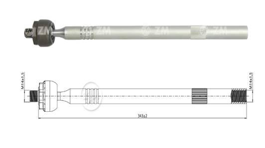 [51ZM-17013052] TERMINAL AXIAL CITROEN C4 PEUGEOT 307