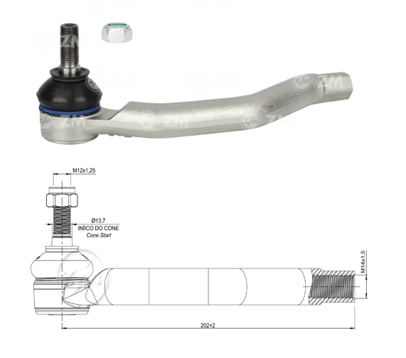 TERMINAL DIRECCION DER HONDA CIVIC 1.6 1.8 2005-2012