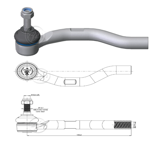 [51ZM-27011745] TERMINAL EXTERNA DIRECCION HONDA CIVIC