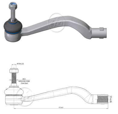 [51ZM-27011151] TERMINAL EXTERNA DIRECCION RENAULT LOGAN SANDERO