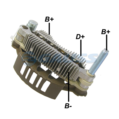 RECTIFICADOR MITSUBISHI PAJERO 3.2L 95AMP 8X35A TRIDIODO CAPACITOR 100MM (GA857) TIPO MITSUBISHI