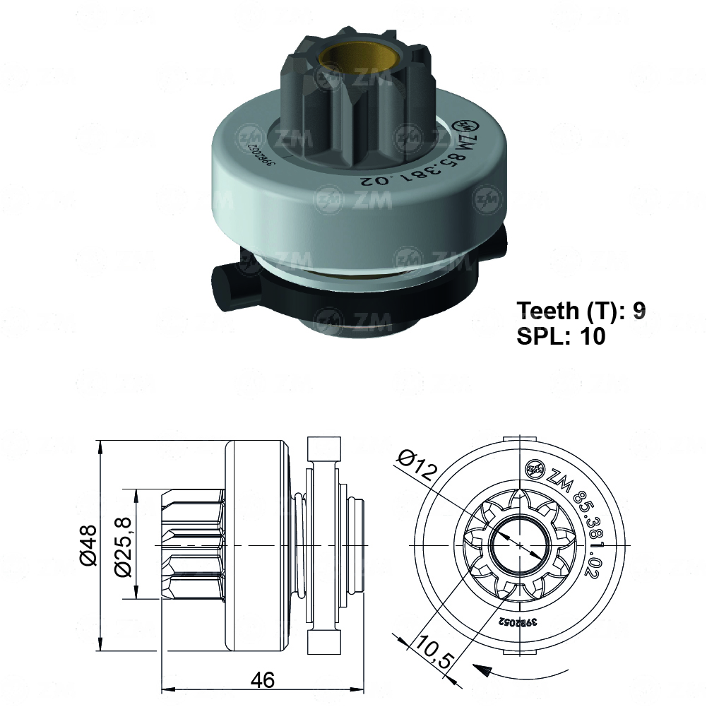 [858538102] BENDIX RENAULT KANGOO CLIO Y TWINGO 9D