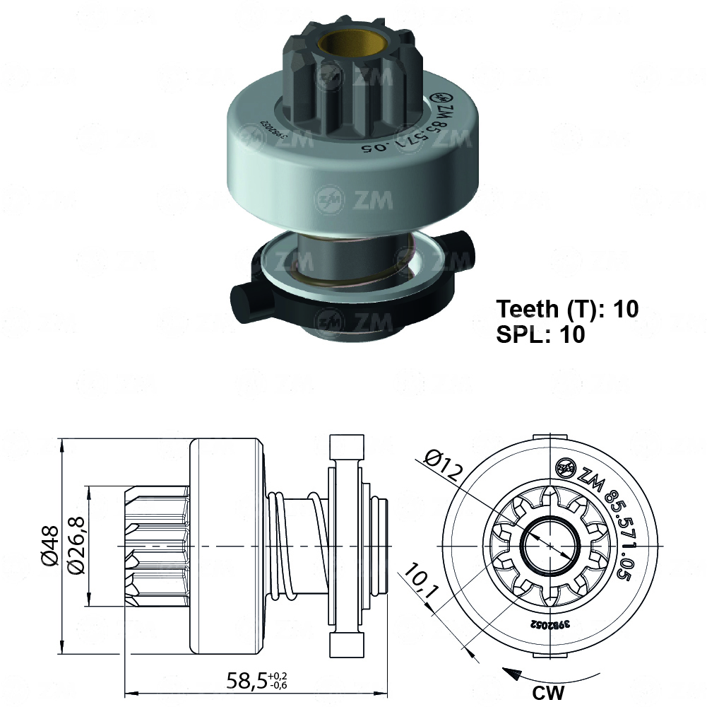 [858557105] BENDIX RENAULT 19 TIPO BOSCH 10D