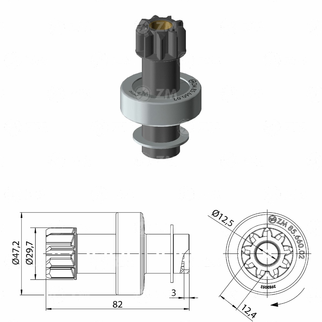 [858566002] BENDIX TOYOTA 75 86 TODOS 9D