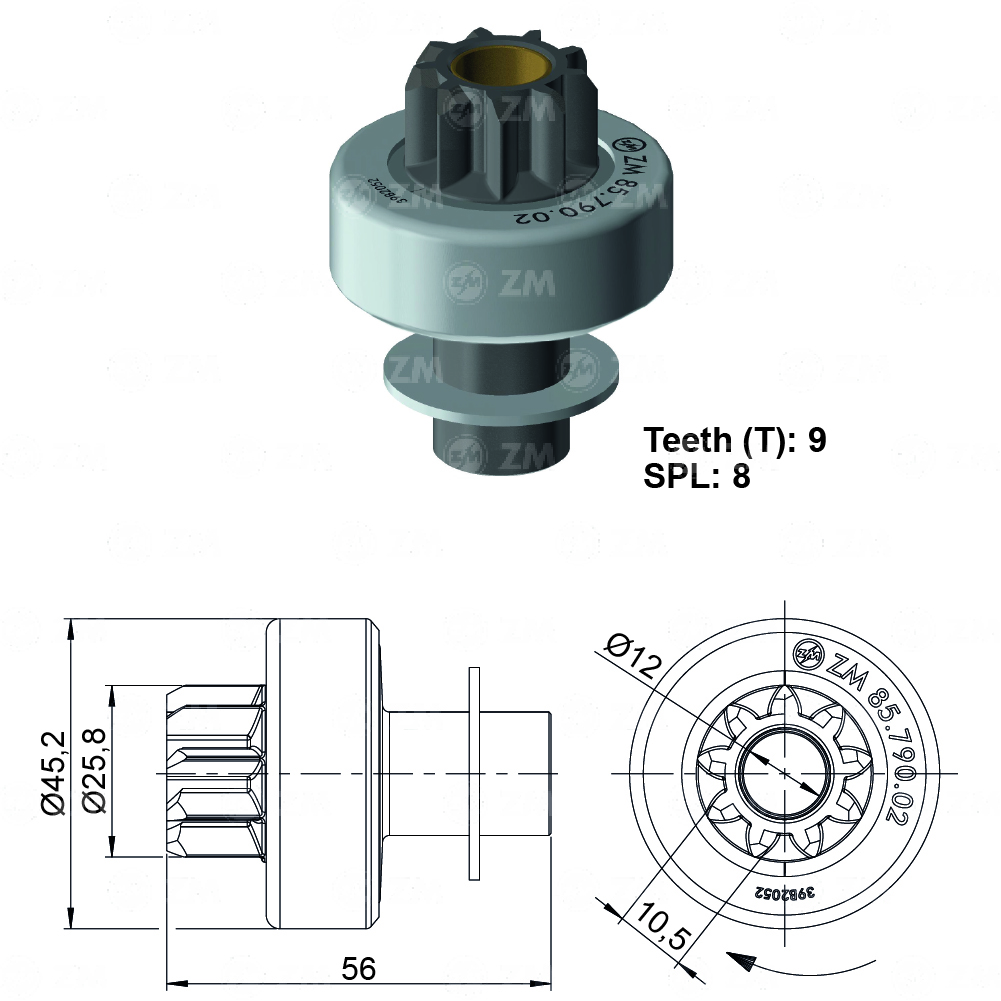 BENDIX RENAULT 4 12 KANGO MITSUBISHI ADAPTACION 9D