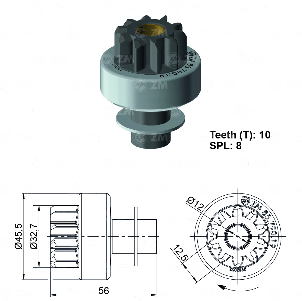 BENDIX NISSAN FRONTIER SENTRA T-10 G31.80 L56 SPL8 ID12.06 D46.05