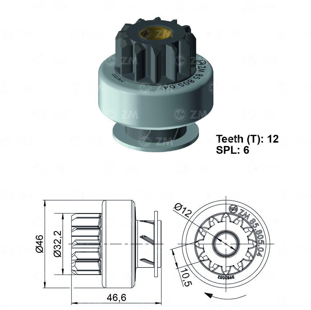 [858580504] BENDIX FORD CAMIONES CARGO F350 F450 12D
