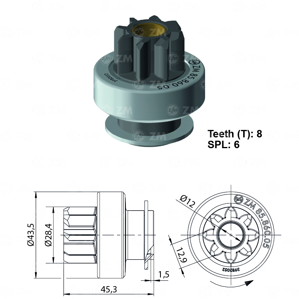 BENDIX KIA RIO SOUL T-8