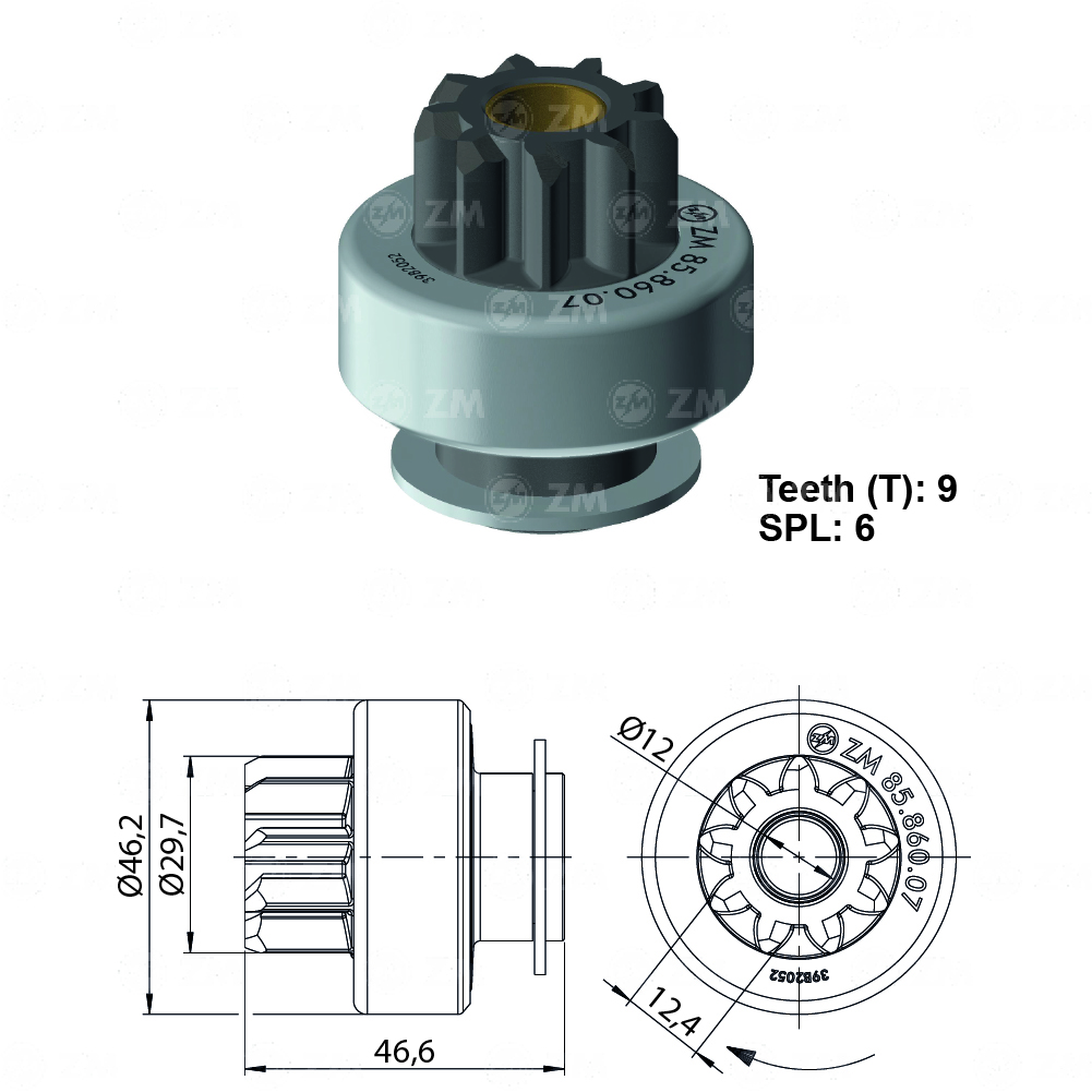 [858586007] BENDIX CHEVROLET LUV ARR DELCO REMY CORSA POWER 9D