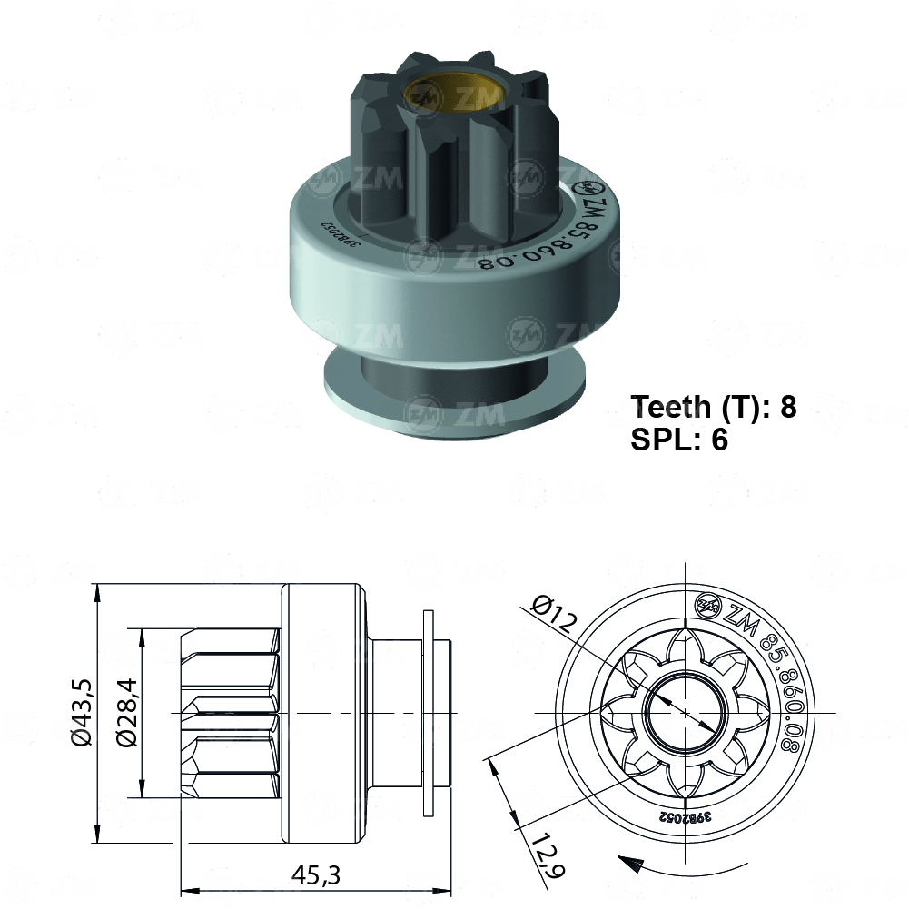 [858586008] BENDIX DAEWOO DAMAS Y TICO KIA SPARK CRONOS 8D