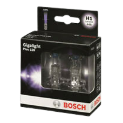 BOMBILLO HALOGENO H1 P14.5S 12V 55W FARO MAXLIGHT 110% MAS LUZ 5000K LUJO DUOPACK 1987301105 64150CBA