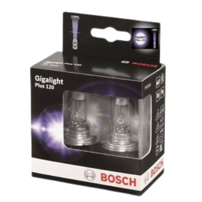 [CB1987301106] BOMBILLO HALOGENO H4 P43T-38 12V 55/60W FARO GIGALIGHT PLUS 120% PREMIUM DUOPACK CAJA 64193NBP